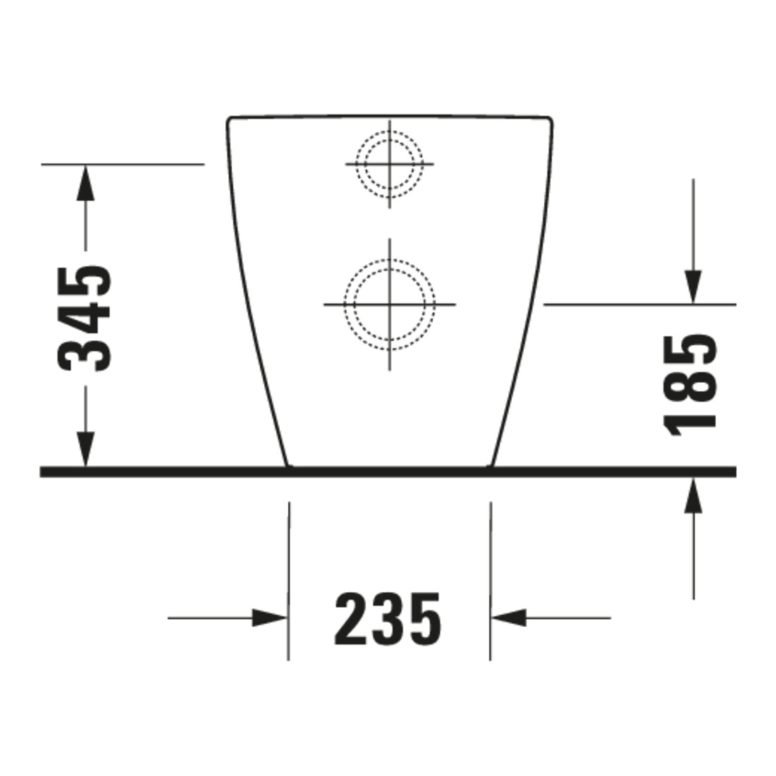 Duravit WC sur pied, chasse profonde Me by Starck 37x60 cm, 4,5 l, Abg wa, w sm HygGlaze