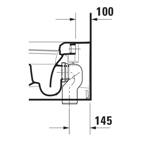 Duravit WC sur pied, chasse profonde Me by Starck 37x60 cm, 4,5 l, Abg wa, w sm HygGlaze
