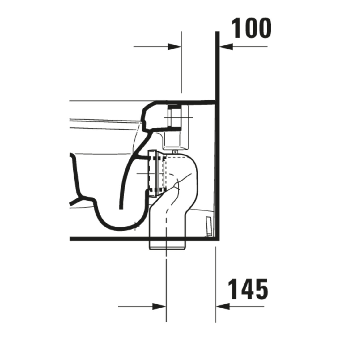 Duravit WC sur pied, chasse profonde Me by Starck 37x60 cm, 4,5 l, Abg wa, w sm HygGlaze