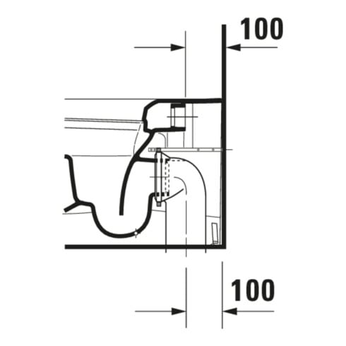 Duravit WC sur pied, chasse profonde Me by Starck 37x60 cm, 4,5 l, Abg wa, w sm HygGlaze