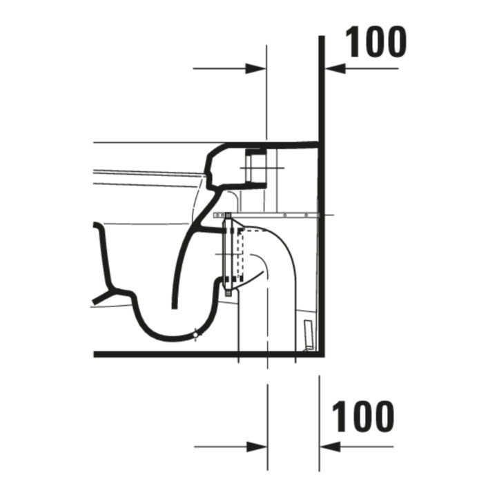 Duravit WC sur pied, chasse profonde Me by Starck 37x60 cm, 4,5 l, Abg wa, w sm HygGlaze