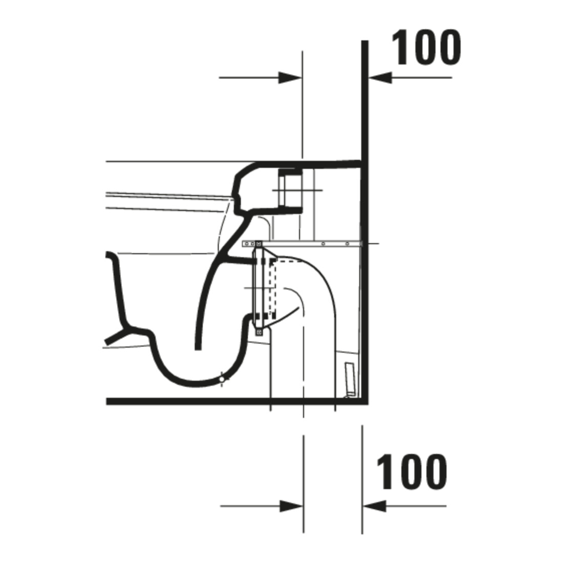Duravit WC sur pied, chasse profonde Me by Starck 37x60 cm, 4,5 l, Abg wa, w sm HygGlaze