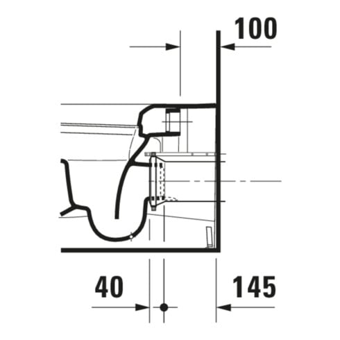 Duravit WC sur pied, chasse profonde Me by Starck 37x60 cm, 4,5 l, Abg wa, w sm HygGlaze
