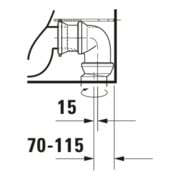Duravit WC sur pied combiné, chasse profonde DuraStyle 37x63 cm, 4,5 l, entrée variable, blanc-2