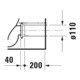 Duravit WC sur pied combiné, chasse profonde DuraStyle 37x63 cm, 4,5 l, entrée variable, blanc