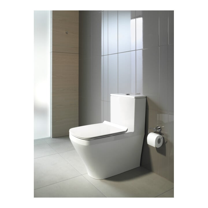 Duravit WC sur pied combiné, chasse profonde DuraStyle 37x63 cm, 4,5 l, entrée variable, blanc