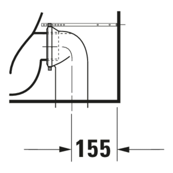 Duravit WC sur pied combiné, chasse profonde DuraStyle 37x63 cm, 4,5 l, entrée variable, blanc