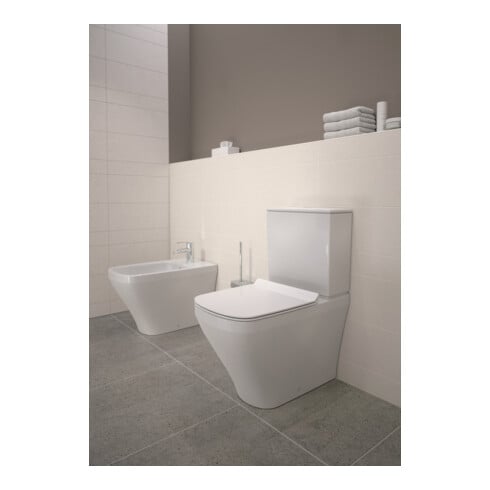 Duravit WC sur pied combiné, chasse profonde DuraStyle 37x63 cm, 4,5 l, entrée variable, blanc