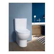 Duravit WC sur pied combiné, chasse profonde No. 1 36,5x65 cm, 6 l, évac. horiz., sans rebord, blanc-2
