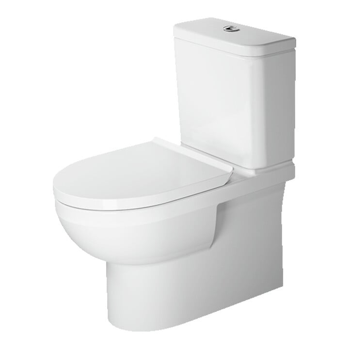Duravit WC sur pied combiné, chasse profonde No. 1 36,5x65 cm, 6 l, évac. horiz., sans rebord, blanc