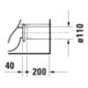Duravit WC sur pied combiné, chasse profonde No. 1 36,5x65 cm, 6 l, évac. horiz., sans rebord, blanc