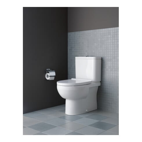 Duravit WC sur pied combiné, chasse profonde No. 1 36,5x65 cm, 6 l, évac. horiz., sans rebord, blanc