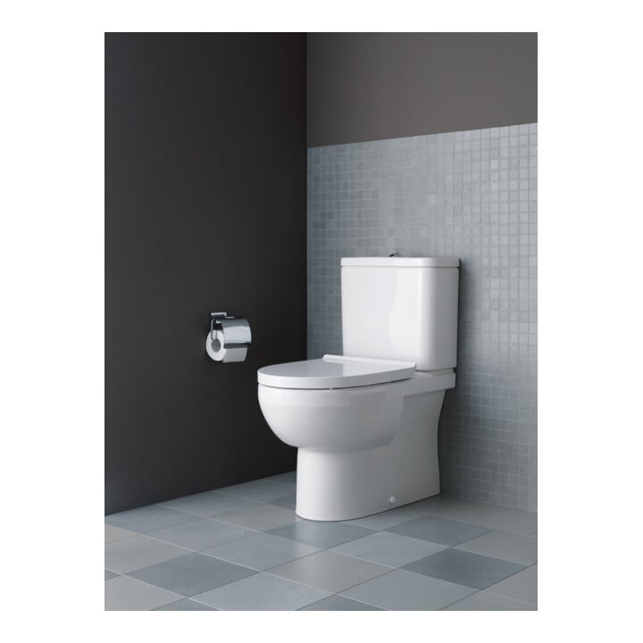 Duravit WC sur pied combiné, chasse profonde No. 1 36,5x65 cm, 6 l, évac. horiz., sans rebord, blanc