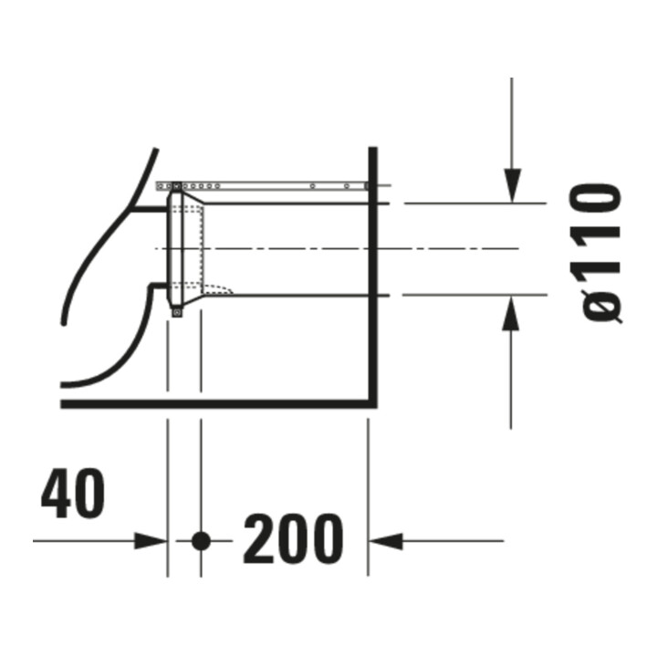 Duravit WC sur pied combiné, chasse profonde No. 1 36,5x65 cm, 6 l, évac. horiz., sans rebord, blanc