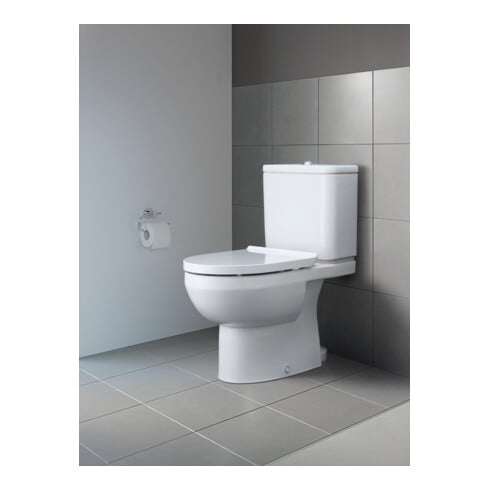 Duravit WC sur pied combiné, chasse profonde No. 1 36,5x65 cm, 6 l, évac. horiz., sans rebord, blanc