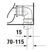 Duravit WC sur pied combiné, chasse profonde No. 1 36,5x65 cm, 6 l, évac. horiz., sans rebord, blanc-5