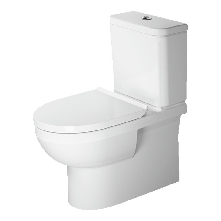 Duravit WC sur pied combiné, chasse profonde No. 1 36,5x65 cm, 6 l, évac. horiz., sans rebord, blanc
