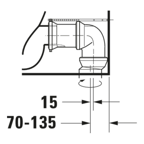 Duravit WC sur pied combiné, cuvette à chasse profonde DuraStyle 39x70,5 cm, 4,5 l, blanc