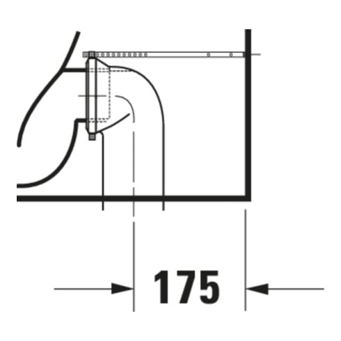 Duravit WC sur pied combiné, cuvette à chasse profonde DuraStyle 39x70,5 cm, 4,5 l, blanc