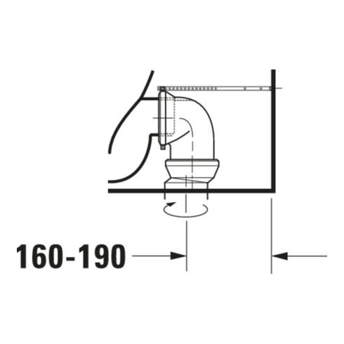 Duravit WC sur pied combiné, cuvette à chasse profonde DuraStyle 39x70,5 cm, 4,5 l, blanc