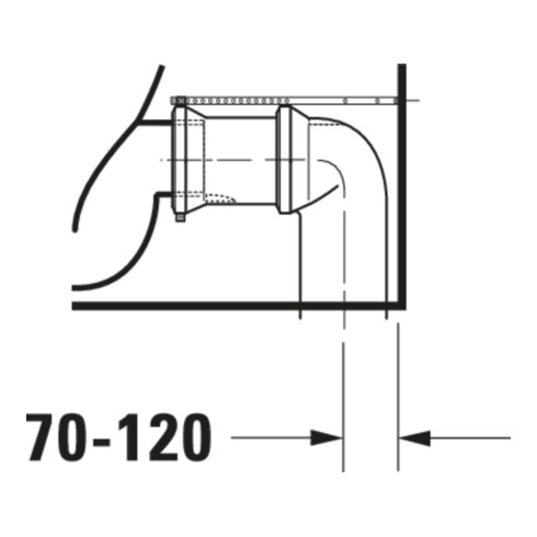 Duravit WC sur pied combiné, cuvette à chasse profonde DuraStyle 39x70,5 cm, 4,5 l, blanc