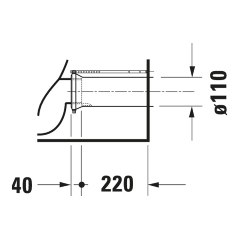 Duravit WC sur pied combiné, cuvette à chasse profonde DuraStyle 39x70,5 cm, 4,5 l, blanc