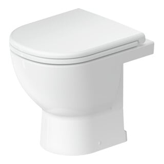 Duravit WC sur pied, cuvette à chasse profonde D-Code 37x48 cm, 4,5 l, évac. horiz., sans rebord, blanc
