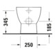 Duravit WC sur pied, cuvette à chasse profonde D-Code 37x48 cm, 4,5 l, évac. horiz., sans rebord, blanc