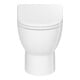 Duravit WC sur pied, cuvette à chasse profonde D-Code 37x57 cm, 4,5 l, sortie horizontale, sans rebord, blanc