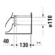 Duravit WC sur pied, cuvette à chasse profonde D-Code 37x57 cm, 4,5 l, sortie horizontale, sans rebord, blanc