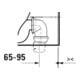Duravit WC sur pied, cuvette à chasse profonde D-Code 37x57 cm, 4,5 l, sortie horizontale, sans rebord, blanc