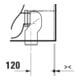 Duravit WC sur pied, cuvette à chasse profonde D-Code 37x57 cm, 4,5 l, sortie horizontale, sans rebord, blanc