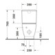 Duravit WC sur pied, cuvette à chasse profonde D-Code 37x60 cm, 4,5 l, sortie horizontale, blanc