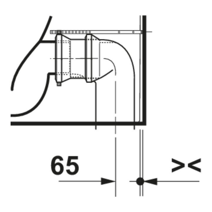 Duravit WC sur pied, cuvette à chasse profonde D-Code 37x60 cm, 4,5 l, sortie horizontale, blanc
