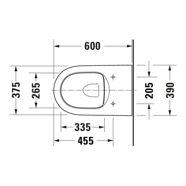 Duravit WC sur pied, cuvette à chasse profonde Qatego 39x60cm, 4,5 l, sans rebord, blanc brillant