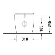Duravit WC sur pied, cuvette à chasse profonde Qatego 39x60cm, 4,5 l, sans rebord, blanc brillant-4