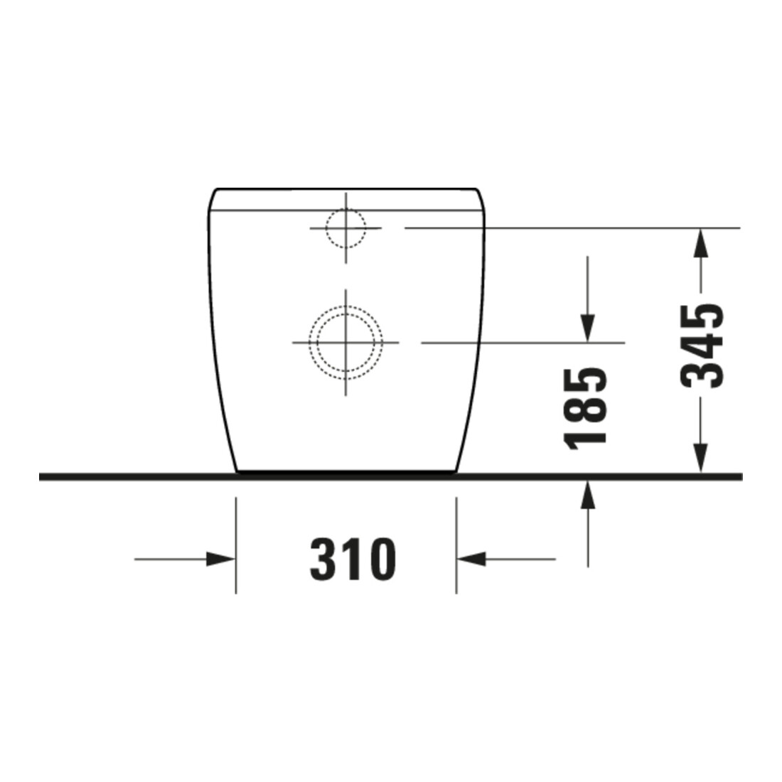 Duravit WC sur pied, cuvette à chasse profonde Qatego 39x60cm, 4,5 l, sans rebord, blanc brillant