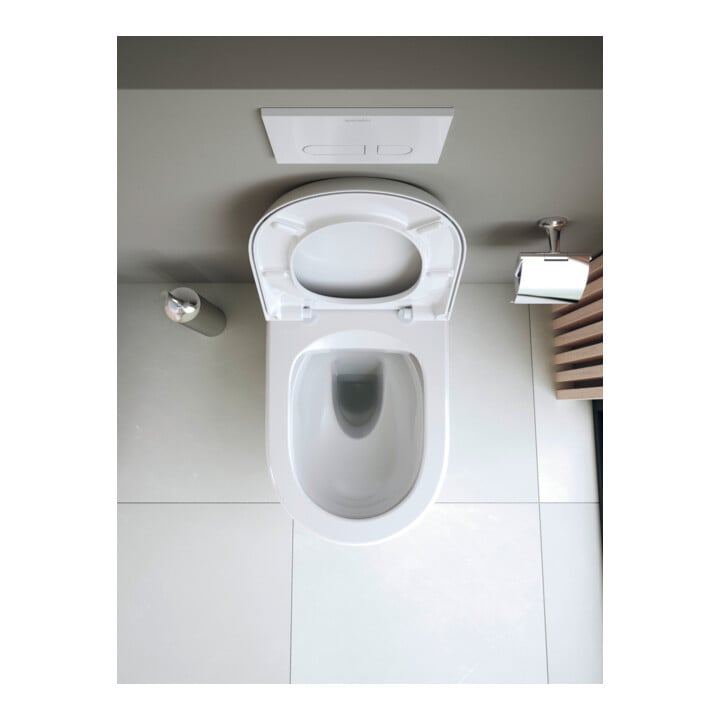 Duravit WC sur pied, cuvette à chasse profonde Qatego 39x60cm, 4,5 l, sans rebord, blanc brillant