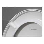 Duravit WC sur pied, cuvette à chasse profonde Set n°1 avec abattant, sans rebord, blanc-2