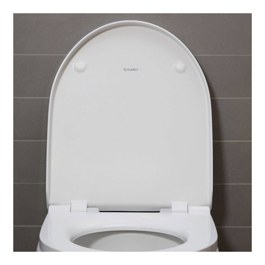 Duravit WC sur pied, cuvette à chasse profonde Set n°1 avec abattant, sans rebord, blanc