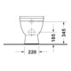Duravit WC sur pied, cuvette à chasse profonde Starck 3 37x57 cm, 4,5 l, évac. horiz., sans bride, blanc