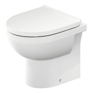 Duravit WC sur pied, cuvette profonde No. 1 Compact 37x48 cm, 4,5 l, évac. horizont., sans bride, blanc