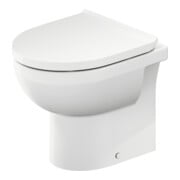 Duravit WC sur pied, cuvette profonde No. 1 Compact 37x48 cm, 4,5 l, évac. horizont., sans bride, blanc