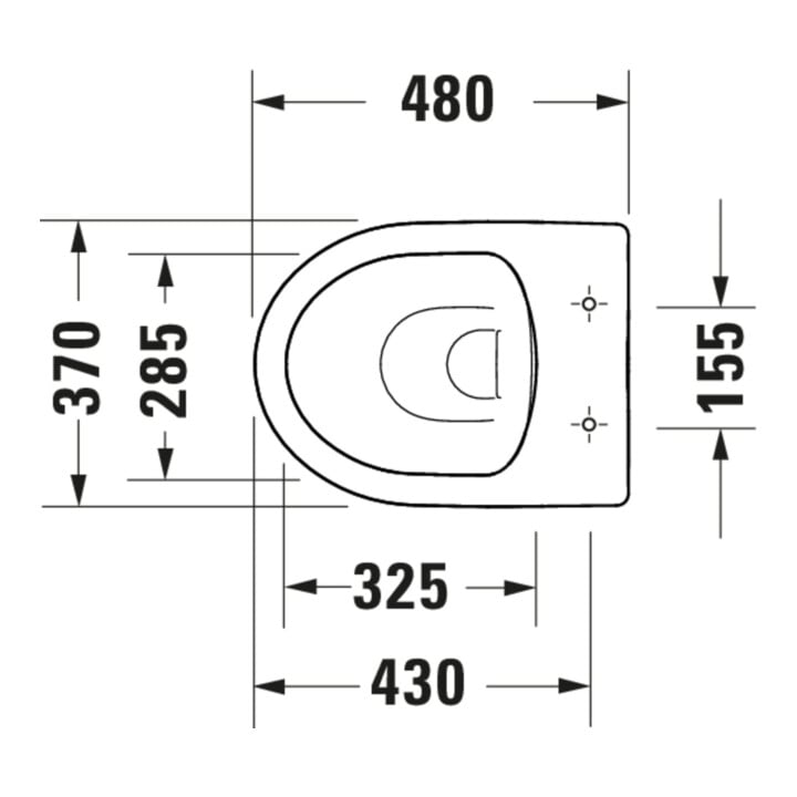 Duravit WC sur pied, cuvette profonde No. 1 Compact 37x48 cm, 4,5 l, évac. horizont., sans bride, blanc