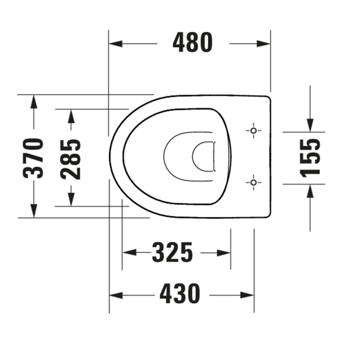 Duravit WC sur pied, cuvette profonde No. 1 Compact 37x48 cm, 4,5 l, évac. horizont., sans bride, blanc