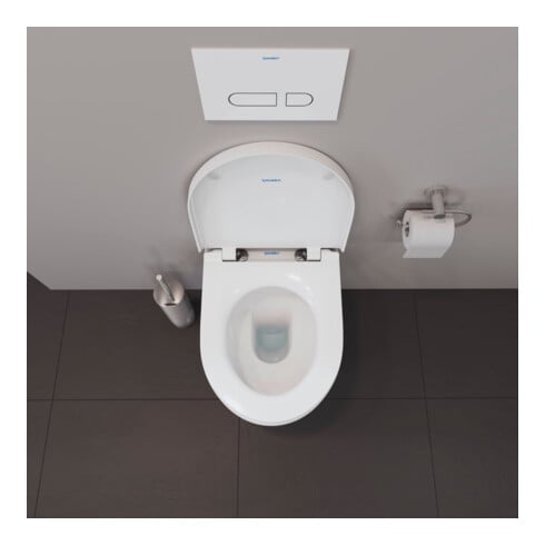 Duravit WC sur pied, cuvette profonde No. 1 Compact 37x48 cm, 4,5 l, évac. horizont., sans bride, blanc