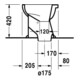 Duravit WC sur pied Duraplus 36x46 cm, avec couvercle à fermeture, blanc