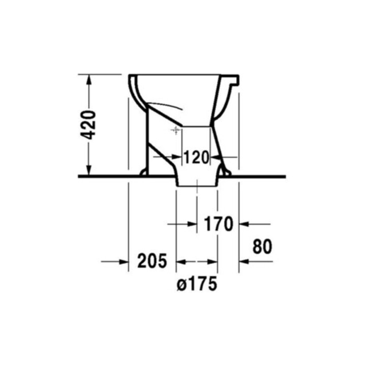 Duravit WC sur pied Duraplus 36x46 cm, avec couvercle à fermeture, blanc