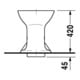 Duravit WC sur pied Duraplus 36x46 cm, avec couvercle à fermeture, blanc