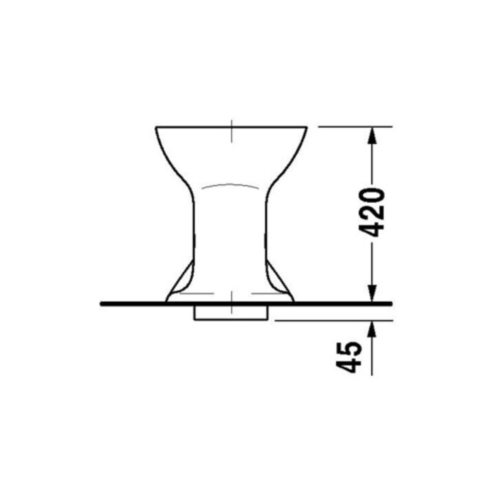 Duravit WC sur pied Duraplus 36x46 cm, avec couvercle à fermeture, blanc